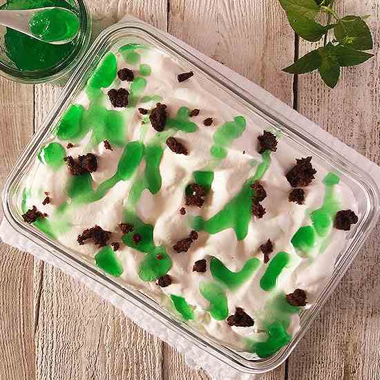 North Pole Brownies Ice Box Cake