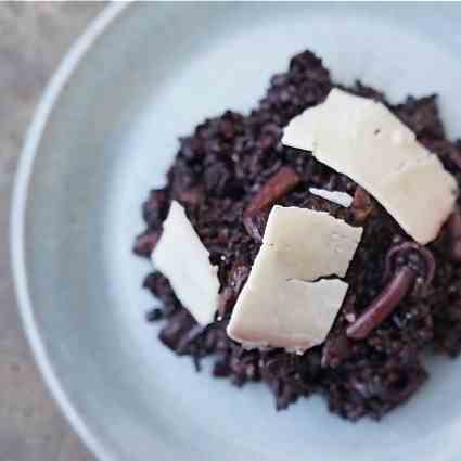 Black Rice Mushroom Risotto