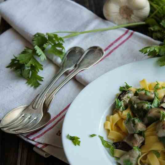 Pasta with porcini