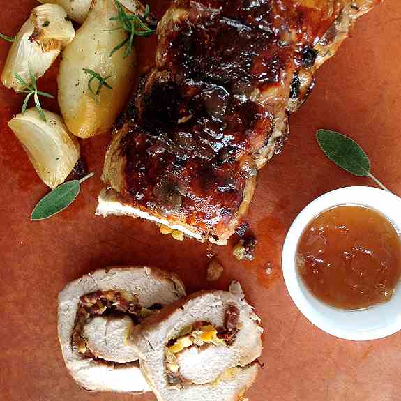 Spicy Fruit-Stuffed Pork Loin