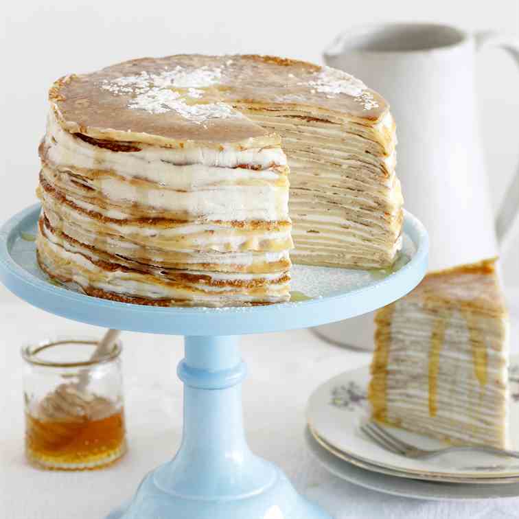 Medovik Crepe Cake