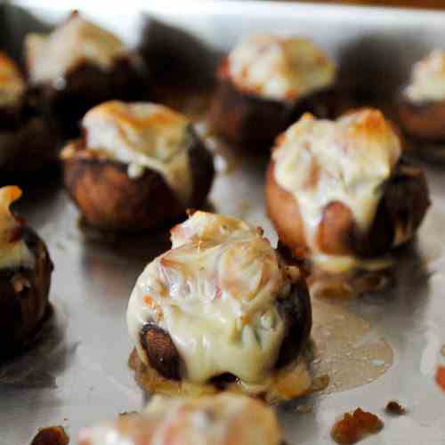 Baked Mushrooms with Stuffings and Cheese