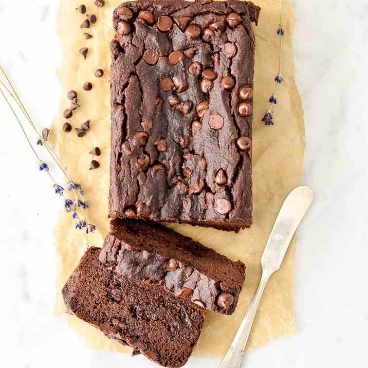 Paleo Chocolate Zucchini Banana Bread