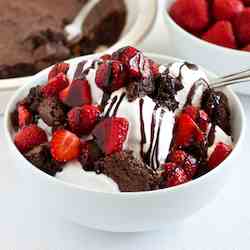 Strawberry Brownie Sundae