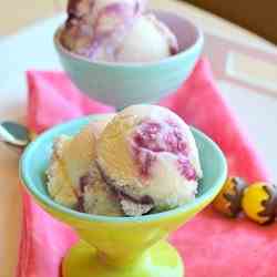 Sweet Corn and Blackberry Ice Cream