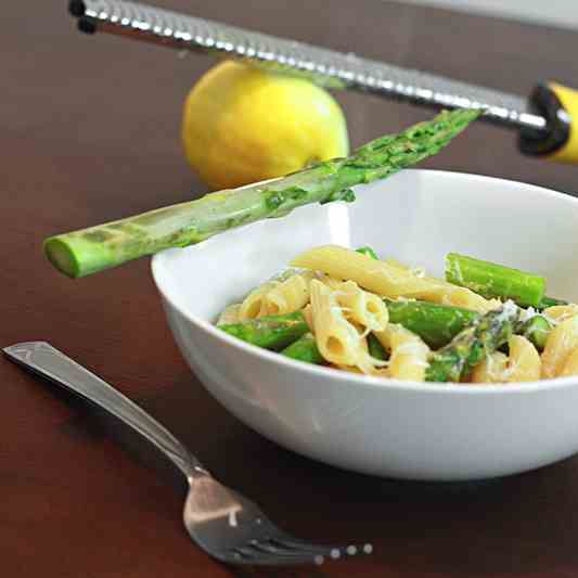 Penne with Asparagus & Pecorino Cheese