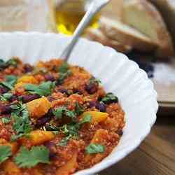 Butternut squash with quinoa