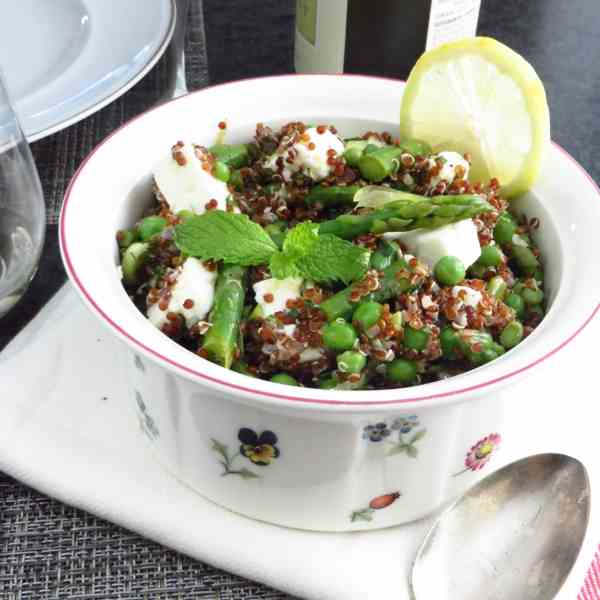 quinoa, asparagus and feta salad