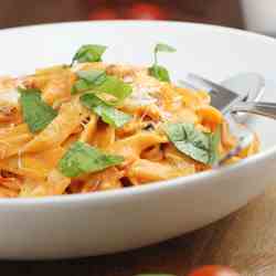 Cherry tomato chorizo & cream pasta