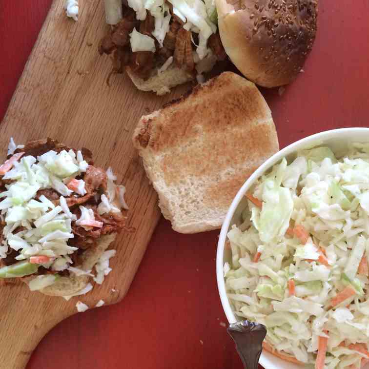 BBQ Pulled Pork with Apple Slaw