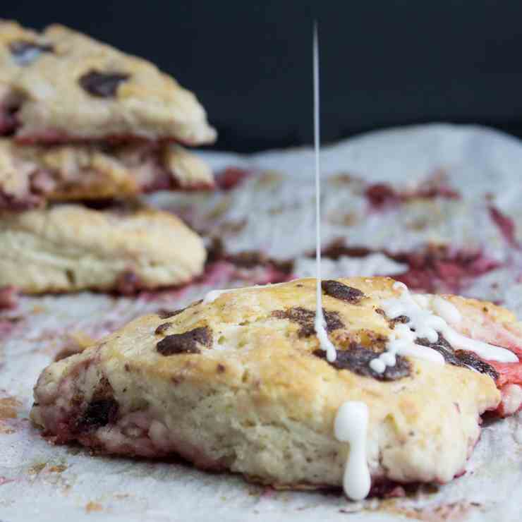 Strawberry Cinnamon Chip Scones