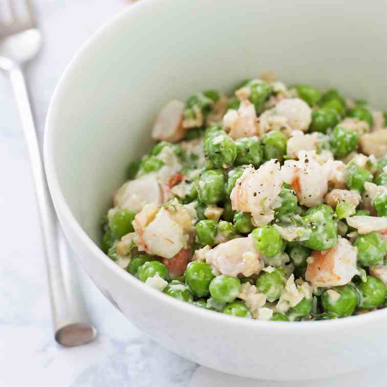 Peas and Shrimp Salad