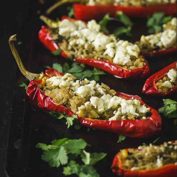 Cardamon Rice Stuffed Peppers