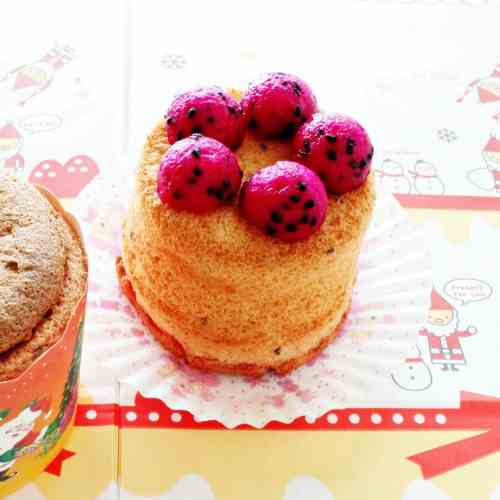 Dragon Fruit Chiffon Cake