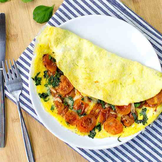 Easy Tomato Omelette - Perfect Every Time