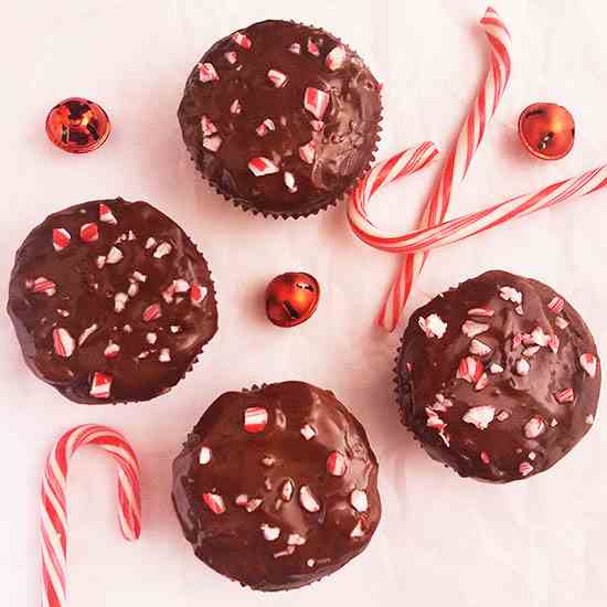 Peppermint Brownie Muffins