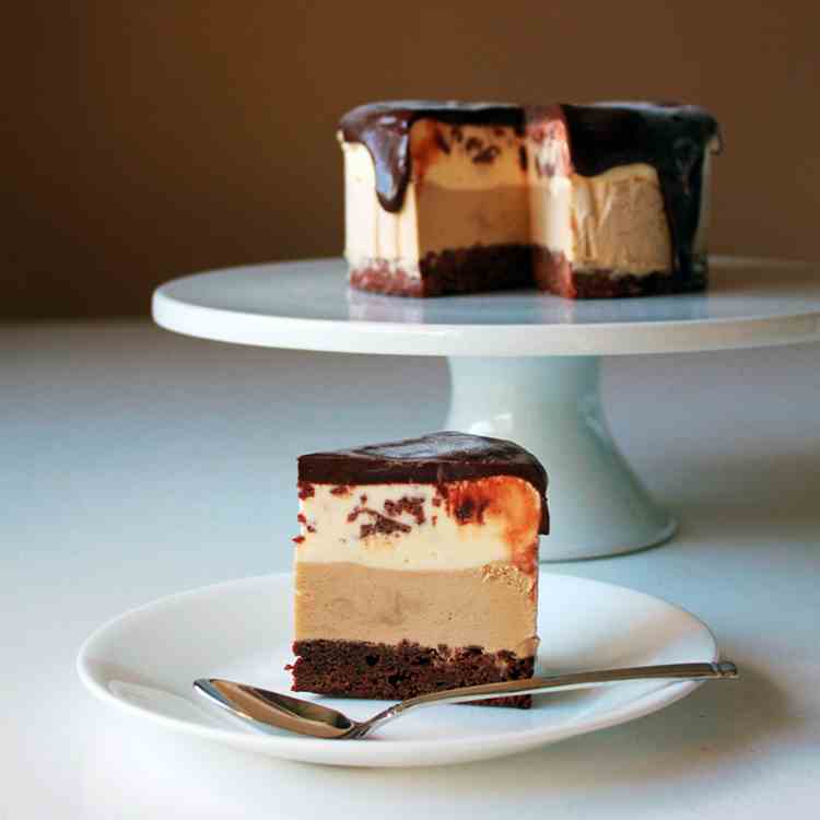 Brownie Espresso Ice Cream Cake