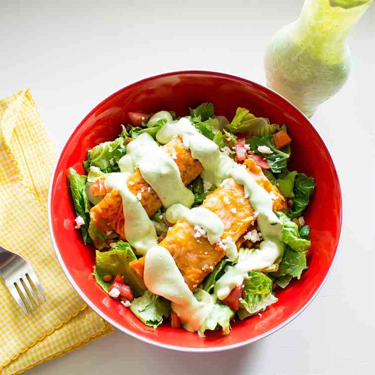 Cheese Enchilada Salad with Creamy Cilantr