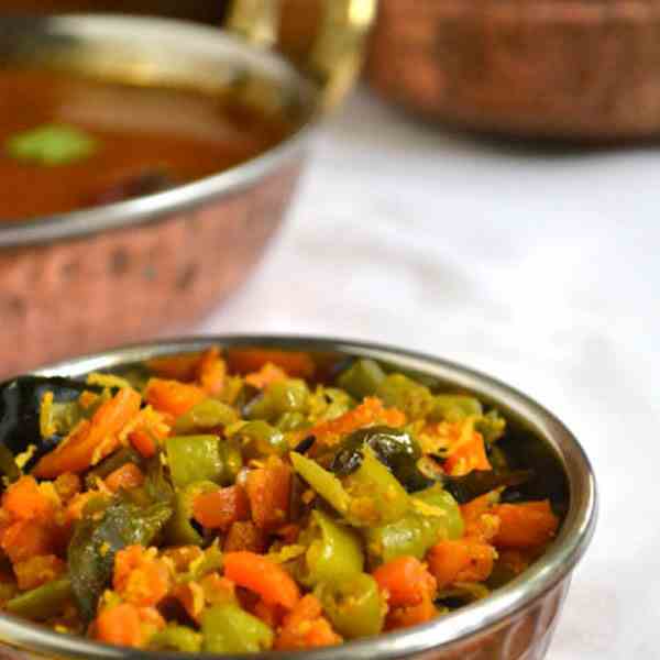 Carrot Beans Poriyal | Stirfry