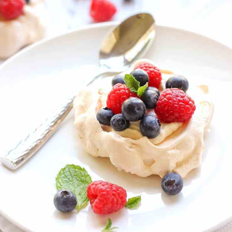 Mini Pavlovas With Mascarpone And Berries