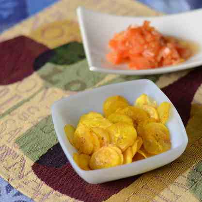 Coconut Oil Fried Plantain Chips