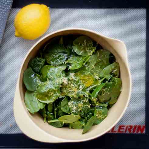 Lemon steamed spinach