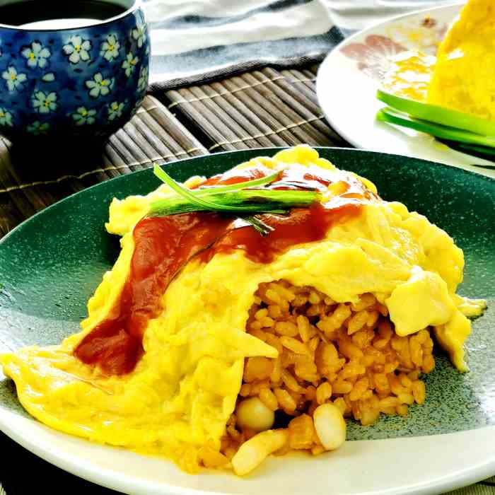Omurice - Japanese fried rice with omelet