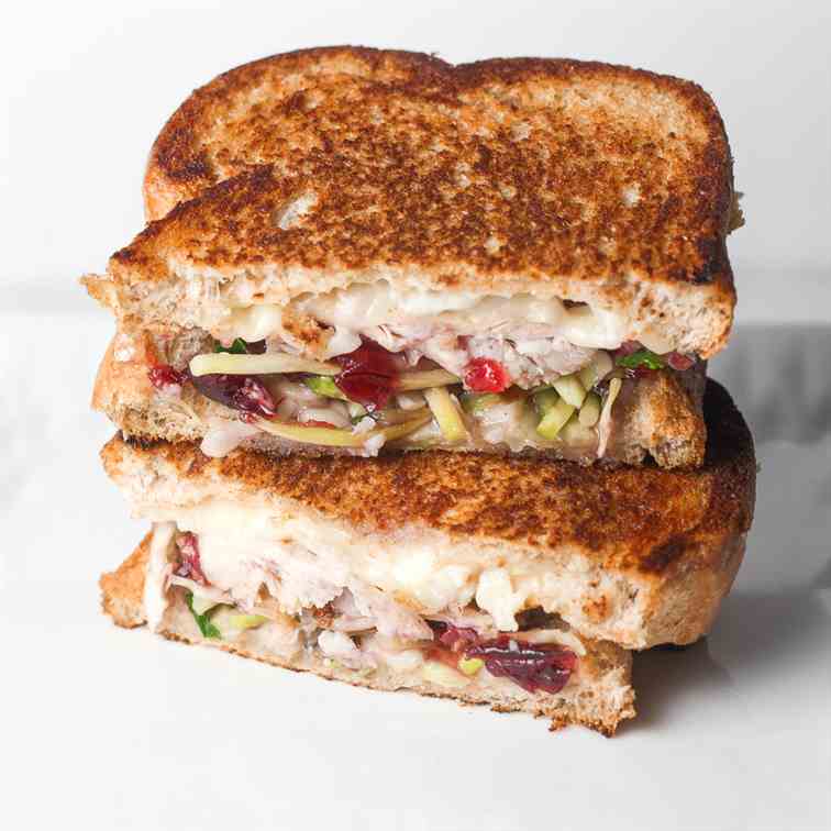 Leftover Turkey Cranberry Sauce Sandwich