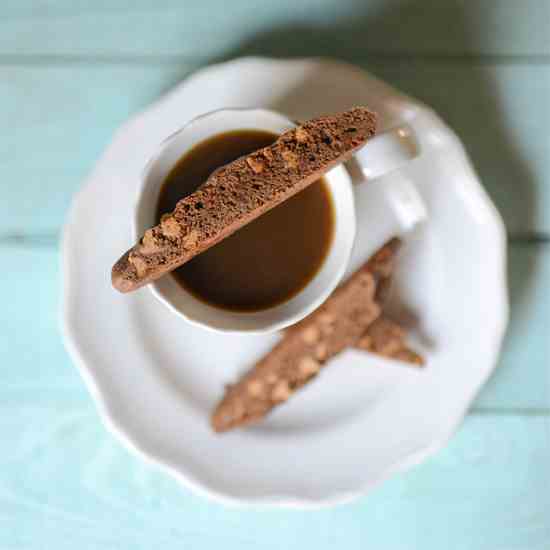 Chocolate Peanut Butter Biscotti