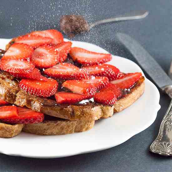 French toast with homemade Nutella