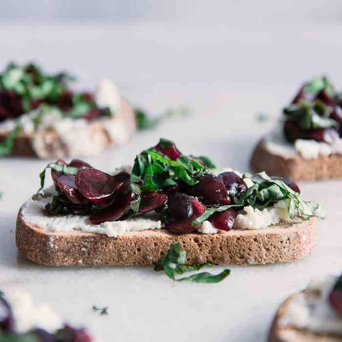 Black Cherry Basil Ricotta Toast