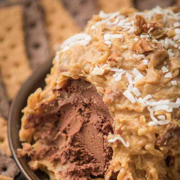 german chocolate cake cheese ball