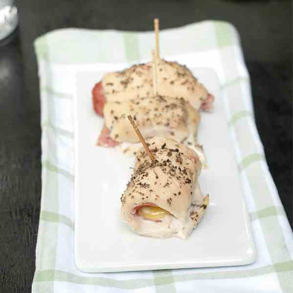 Chicken roll ups with Ham