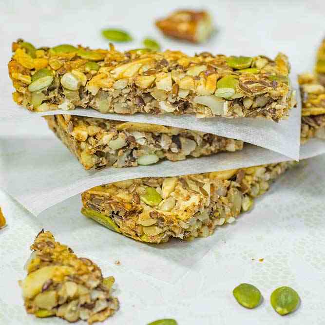 Nut - Seed Cinnamon Granola Bars