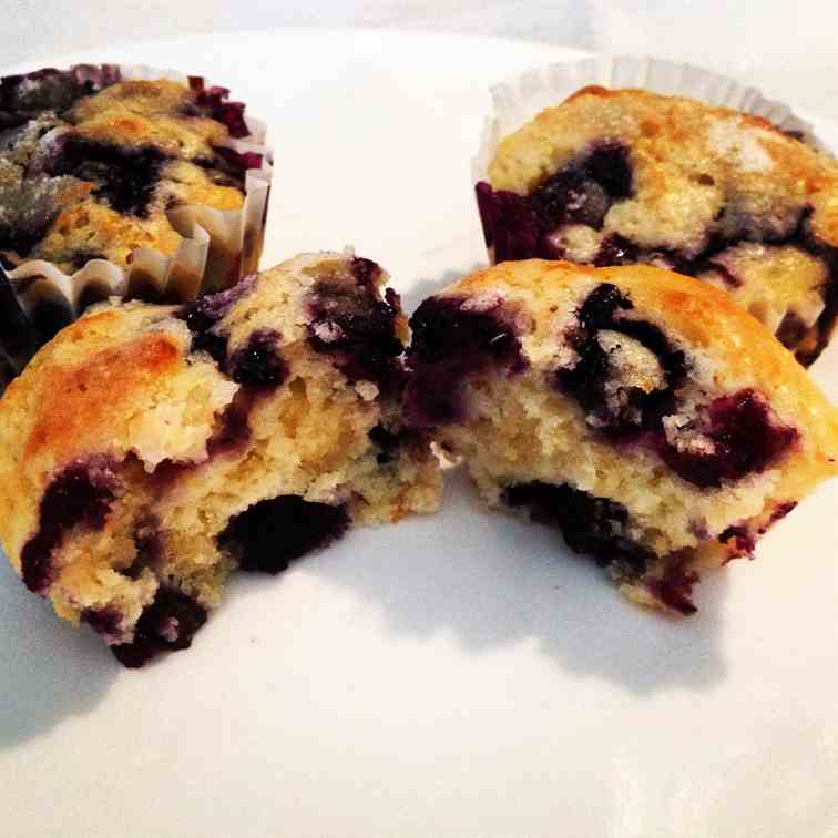 Better than Bakery Blueberry Muffins