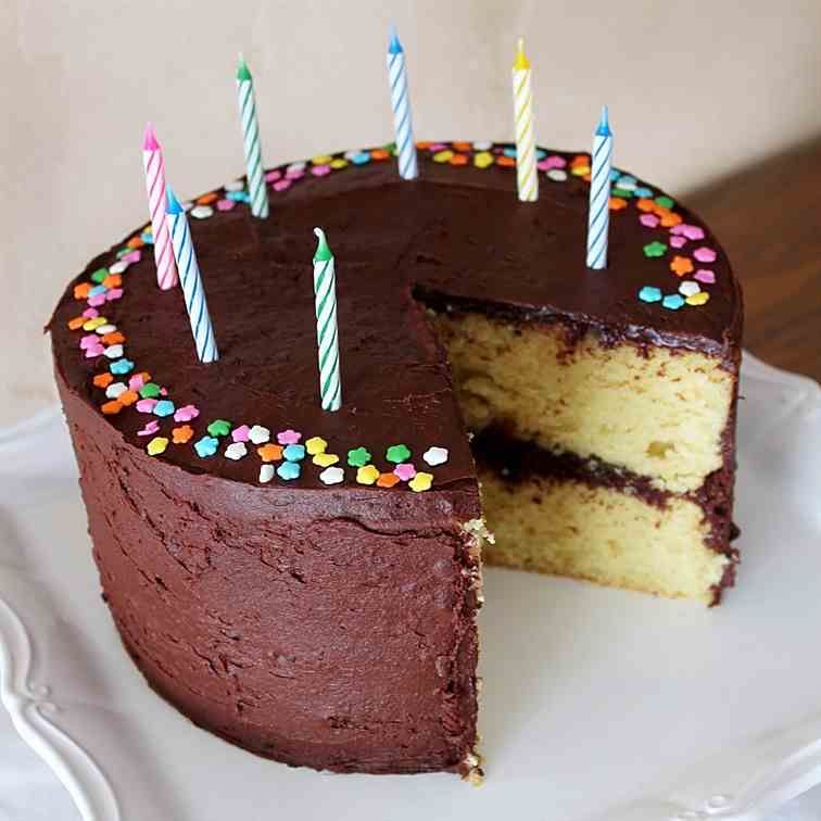 Chocolate Frosted Yellow Cake