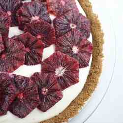 Cream Cheese Pie with Blood Orange Slices