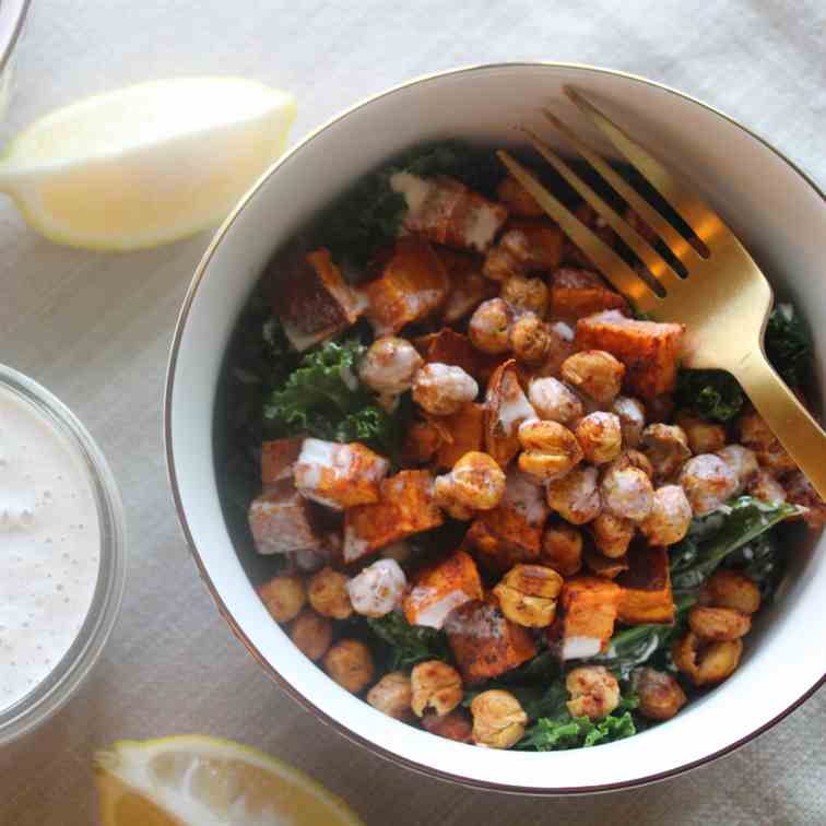 Roasted Sweet Potato - Chickpea Bowl