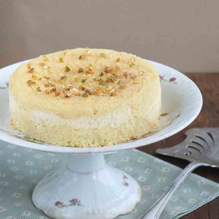 Cheesecake with cous-cous 