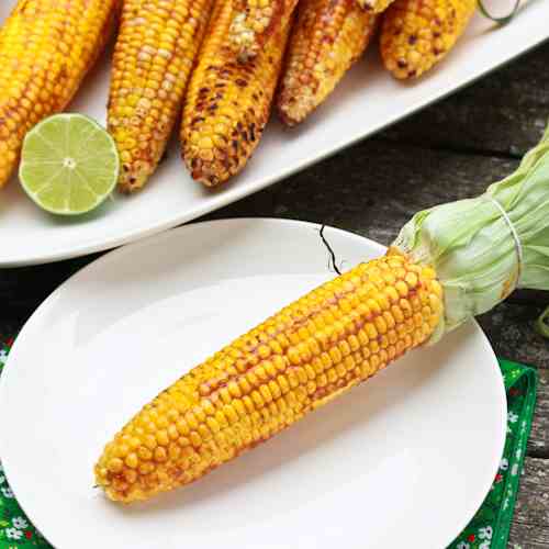Grilled Corn with Smokey Lime Mayo