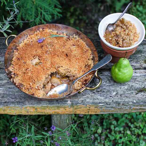 Extra-Crispy Pear-Lavender Crisp