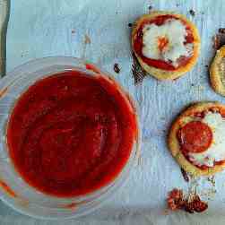 Mini Pizzas with Veggie Sauce