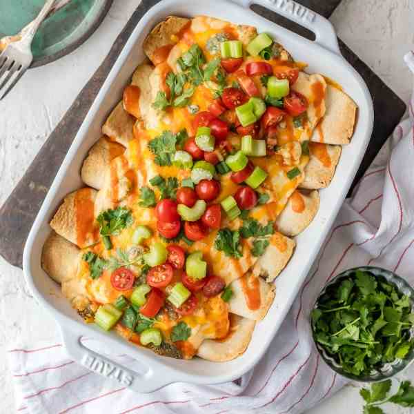 Buffalo Chicken Enchiladas
