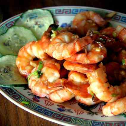 Chinese Garlic Prawns