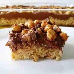Chocolate Peanut Butter Rice Cereal Treats