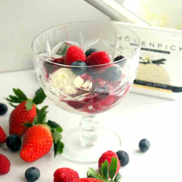 Hot Berries on Ice-Cream
