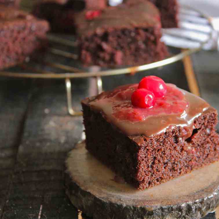 Low Fat Plum Brownie