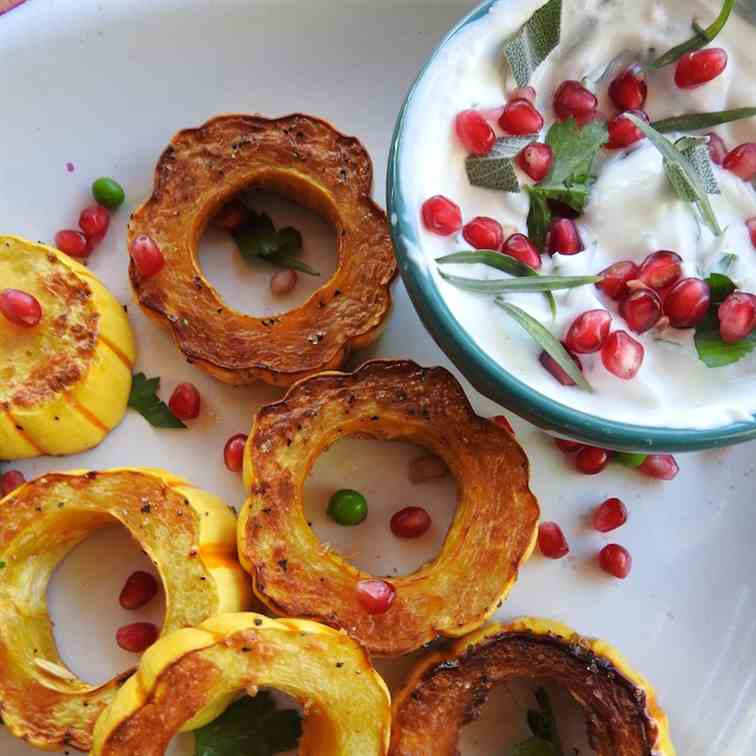 Roasted Delicata Squash Rings 