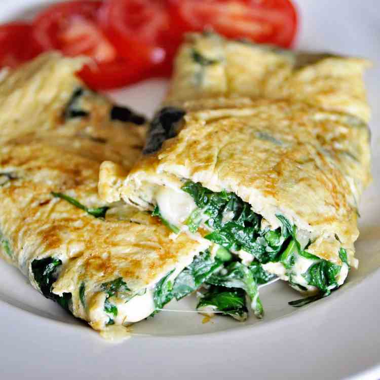 Spinach - Cheese Omelette