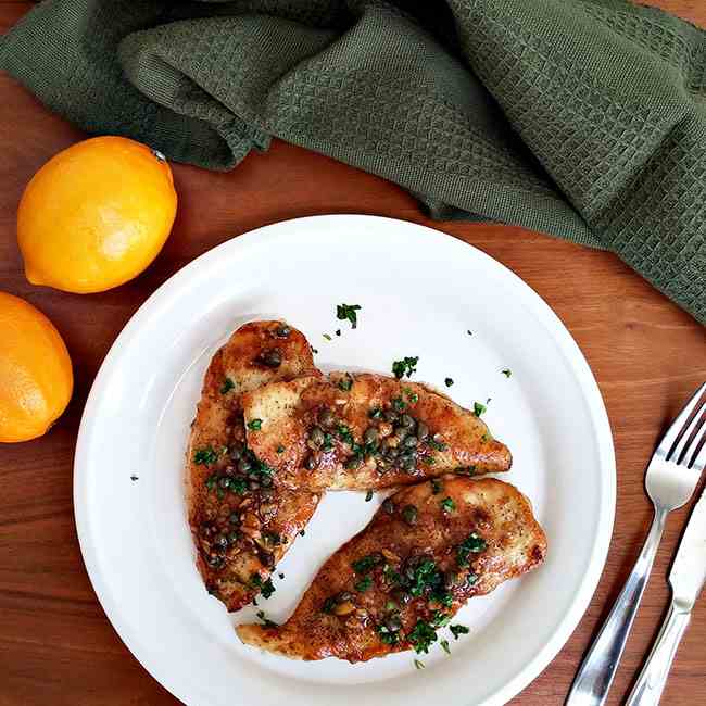 Meyer lemon chicken picatta